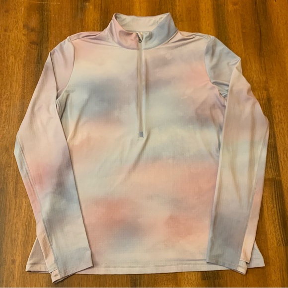 Calia UV Long sleeve 1/2 zip Golf Shirt Large Lake Reflection Cool color - Picture 1 of 11